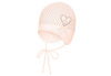 
                    BROEL Funia wiązana czapka w kropki róż-biały
                