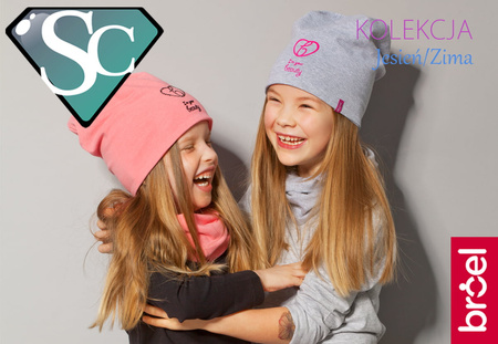 
                    BROEL Basic czapka dla dziewczynki jesień różowa
                
