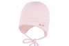 
                    BROEL Porti czapka dla dziewczynki chrzest różowa KNIT
                