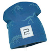 Pupill T-Rex czapka dla chłopca dinozaury odblaskowa niebieski