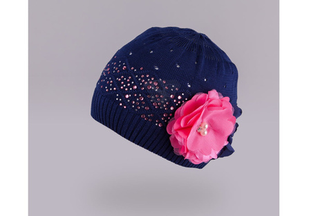 
                    Tutu czapka dla dziewczynki na wiosnę granatowa
                