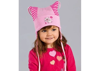 
                    RASTER Łatek czapka dla dziewczynki różowa
                